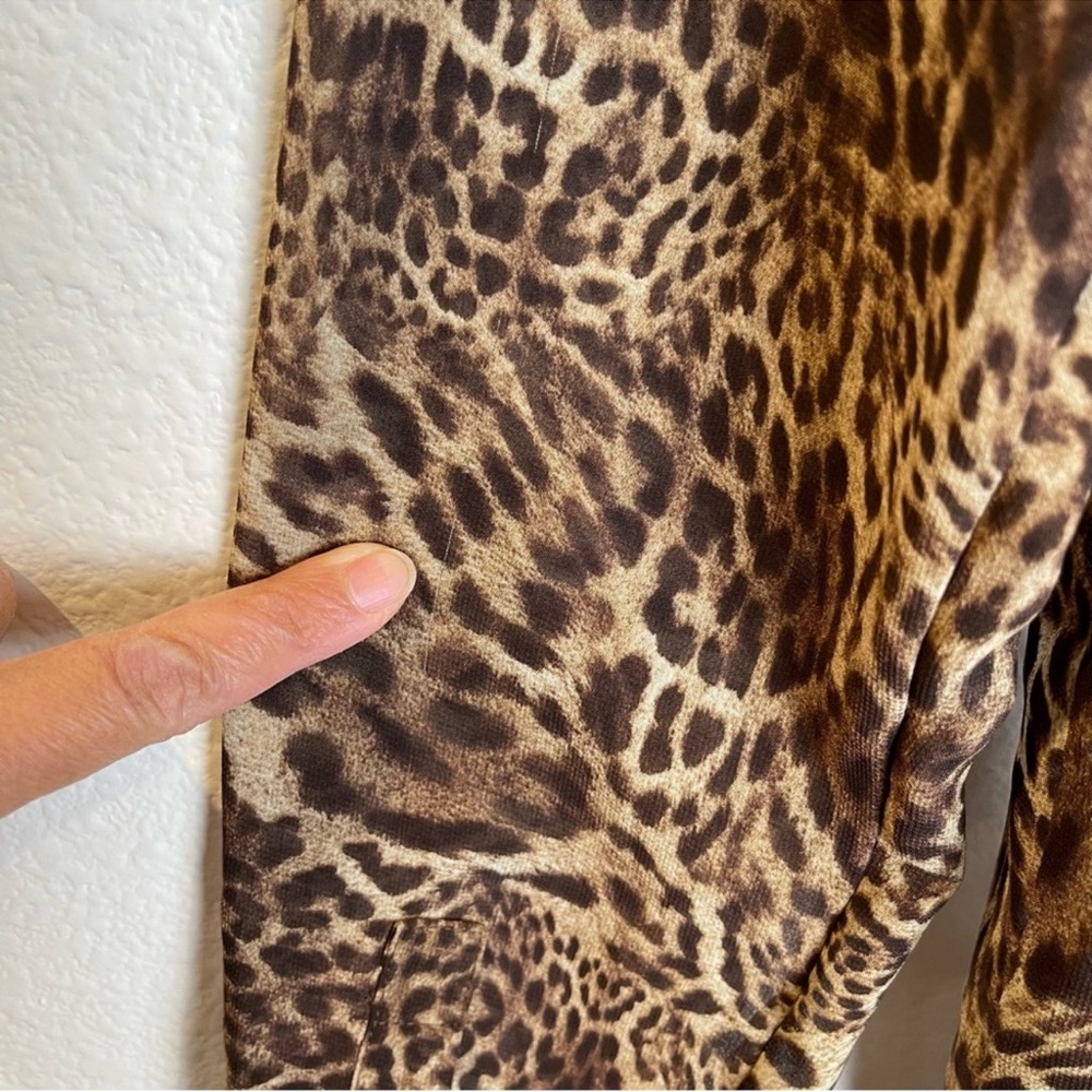 The Kooples Leopard Print Button Up Top Size XXS Semi Sheer Blouse Mobwives - Picture 11 of 13